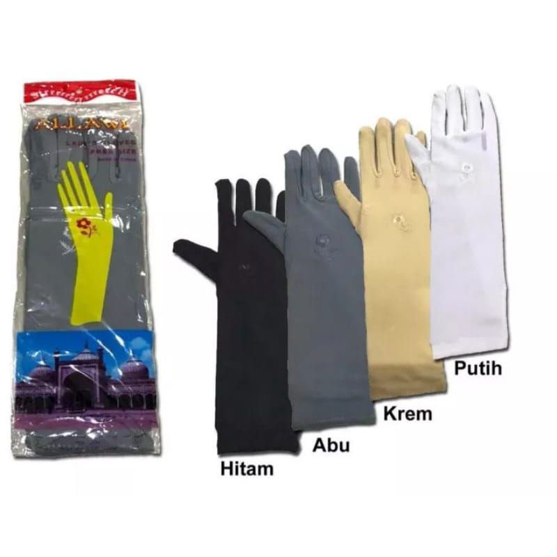 Sarung Tangan Allawi || Sarung Tangan Umroh Panjang || Sarung Tangan Muslimah