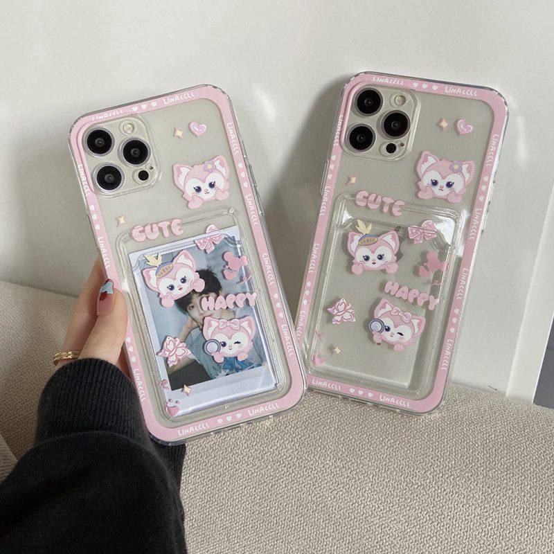 Lovely Lena Belle Card Bag Soft Case iPhone 6 6S 7 8 + Plus X XR XS Max 11 12 Pro Max SE 2020 Casing Xiaomi Redmi 9A 9C 9T