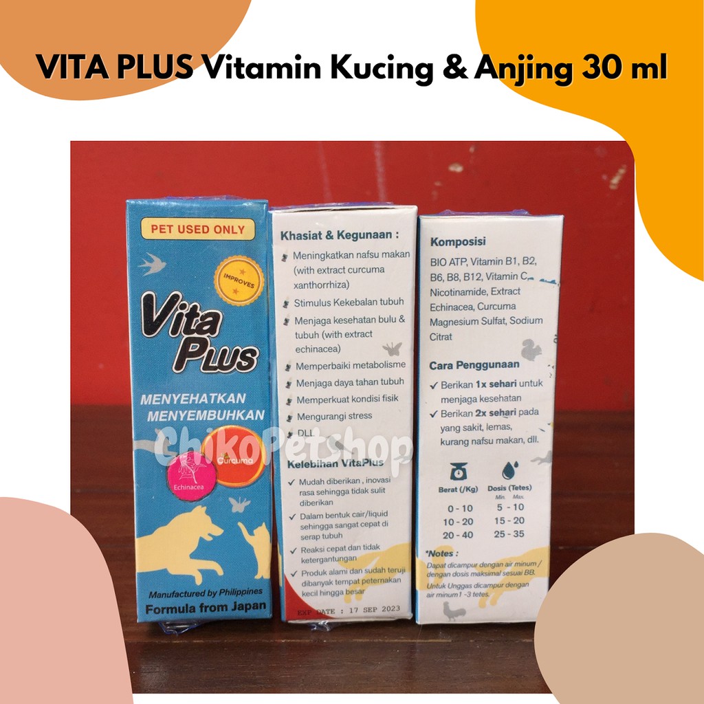 VITA PLUS Vitamin Kucing &amp; Anjing Vitaplus 30 ml