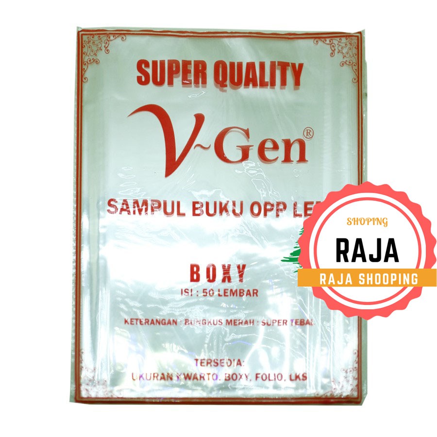 

VGEN Sampul Buku OPP Lem BOXY isi 50 lmbr-ihha.store