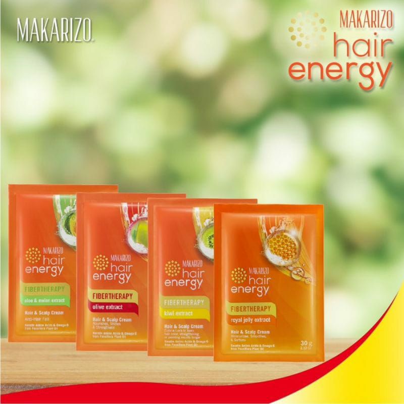 ~ PIYOSHI08 ~ MAKARIZO Hair Energy Fibertheraphy Creambath Sachet 15 30 60ml / Hair Spa / Hair Mask PC27