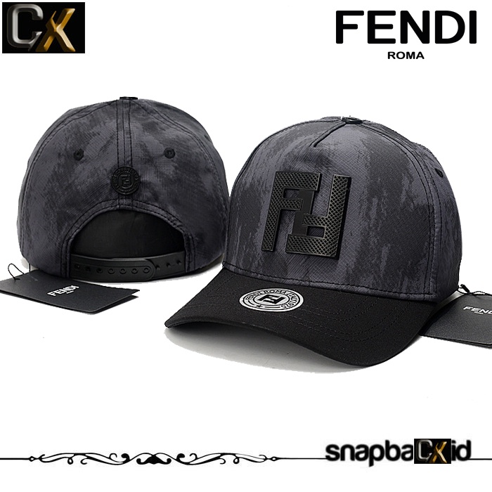 Topi Fendi Abu Hitam Premium Import CX