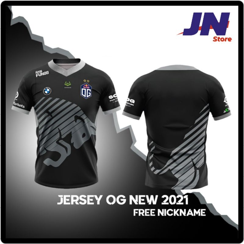 KAOS BAJU JERSEY TEAM OG NEW 2021 GAME DOTA 2 GRATIS COSTUM NAMA