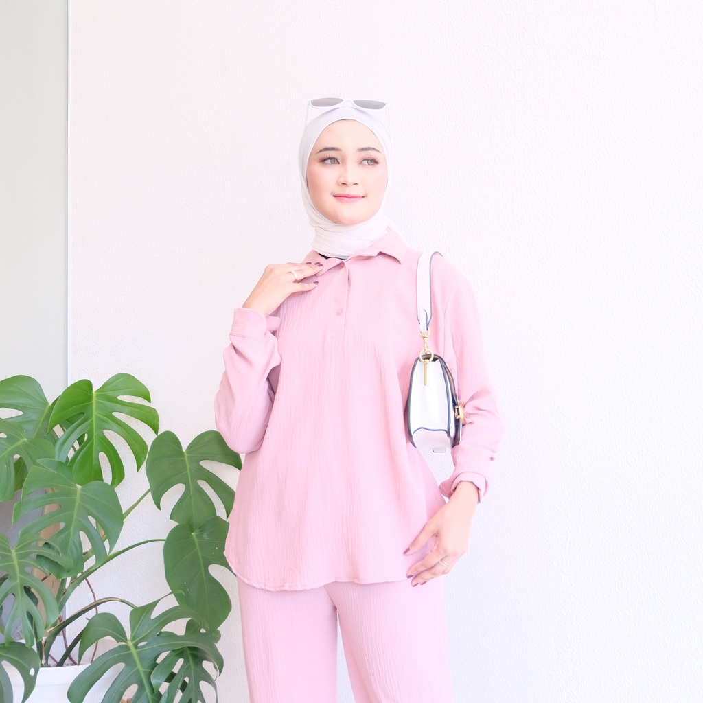 (MSB) ONE SET ISAFA TUNIK BLOUSE KEMEJA ATASAN WANITA