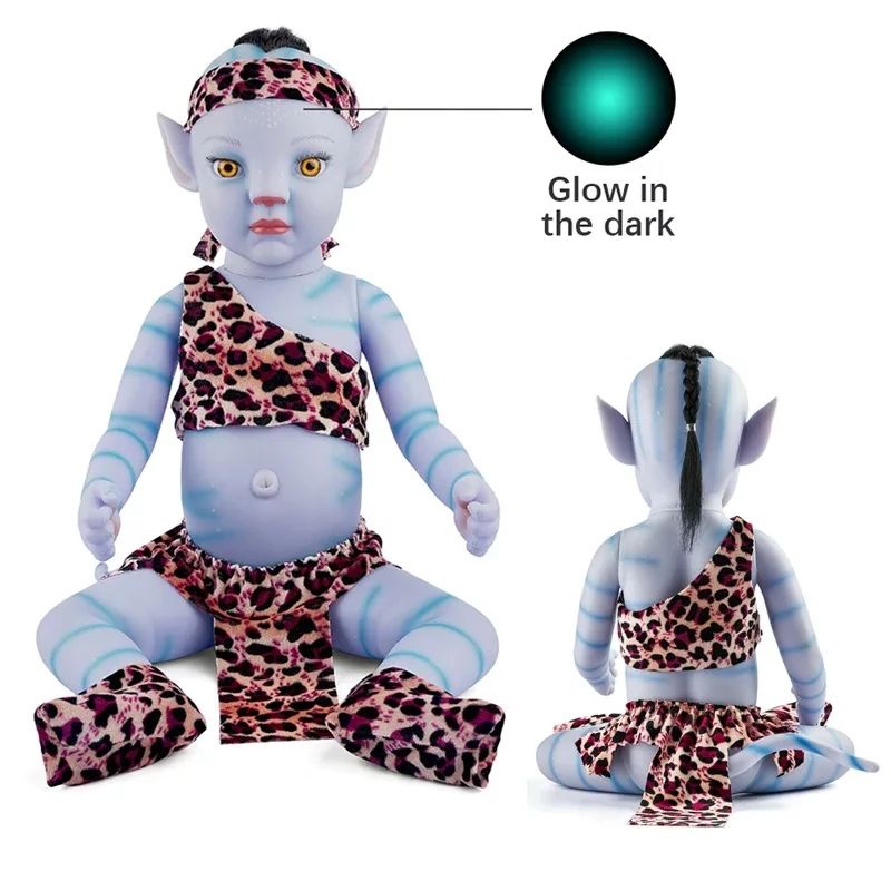 Glow In The Dark Boneka Reborn Avatar Premium 50 cm