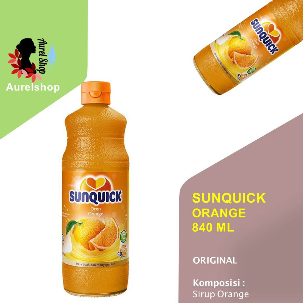 

SUNQUICK Sirup Orange Syrup kemasan 840 ml