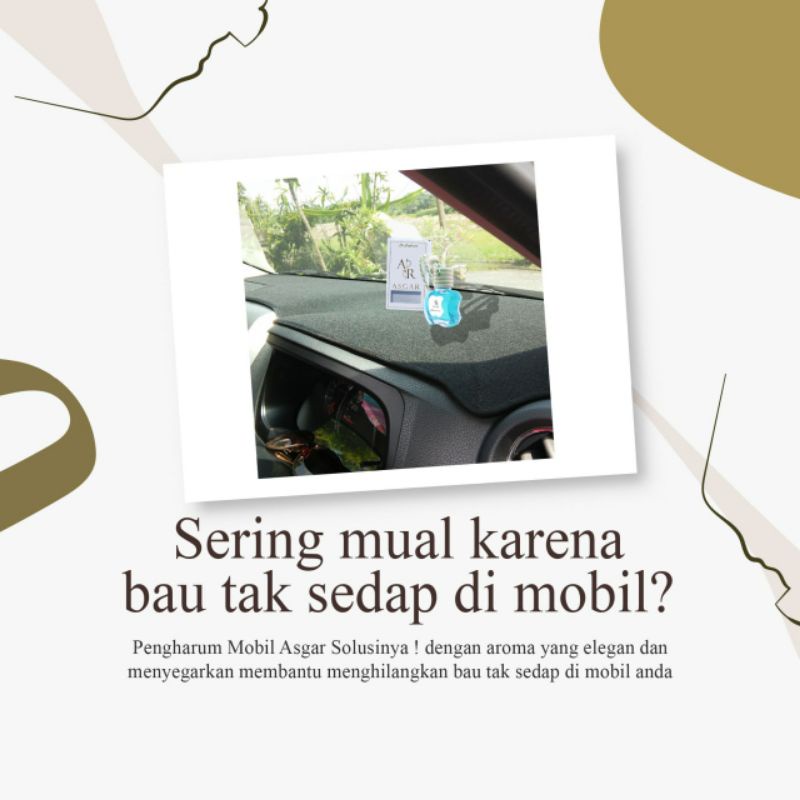 ASGAR FRESHENER parfum pengharum ruangan kamar mobil bentuk botol apel apple 10 ml parfum gantung