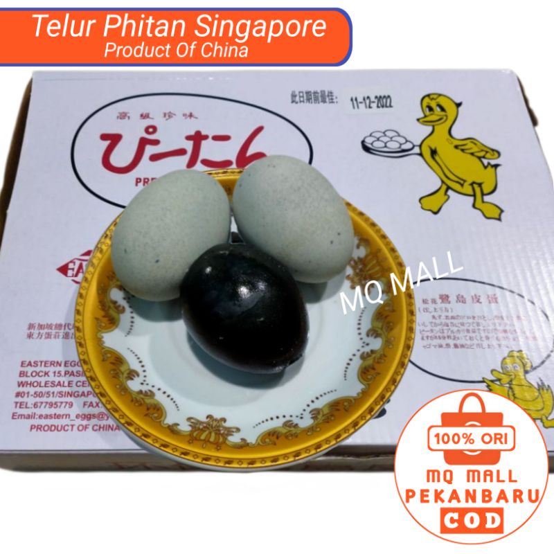 

Telur Pitan Hitam - Telur Hitan - Telur Bitan Hitam Makanan Unik khas China 1kotak isi 20biji