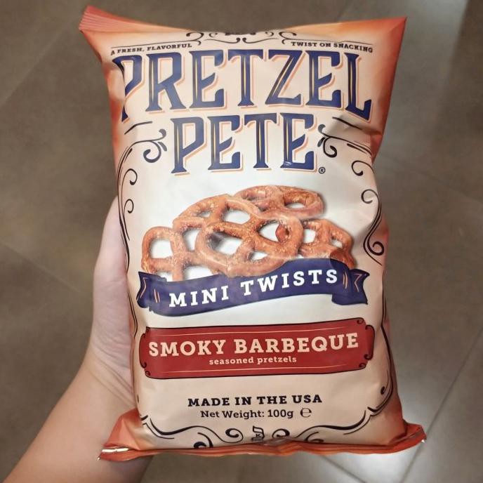 

Restock Pretzel Pete Smoky Barbeque Bbq Snack Import Usa Mini Twist 100Gram