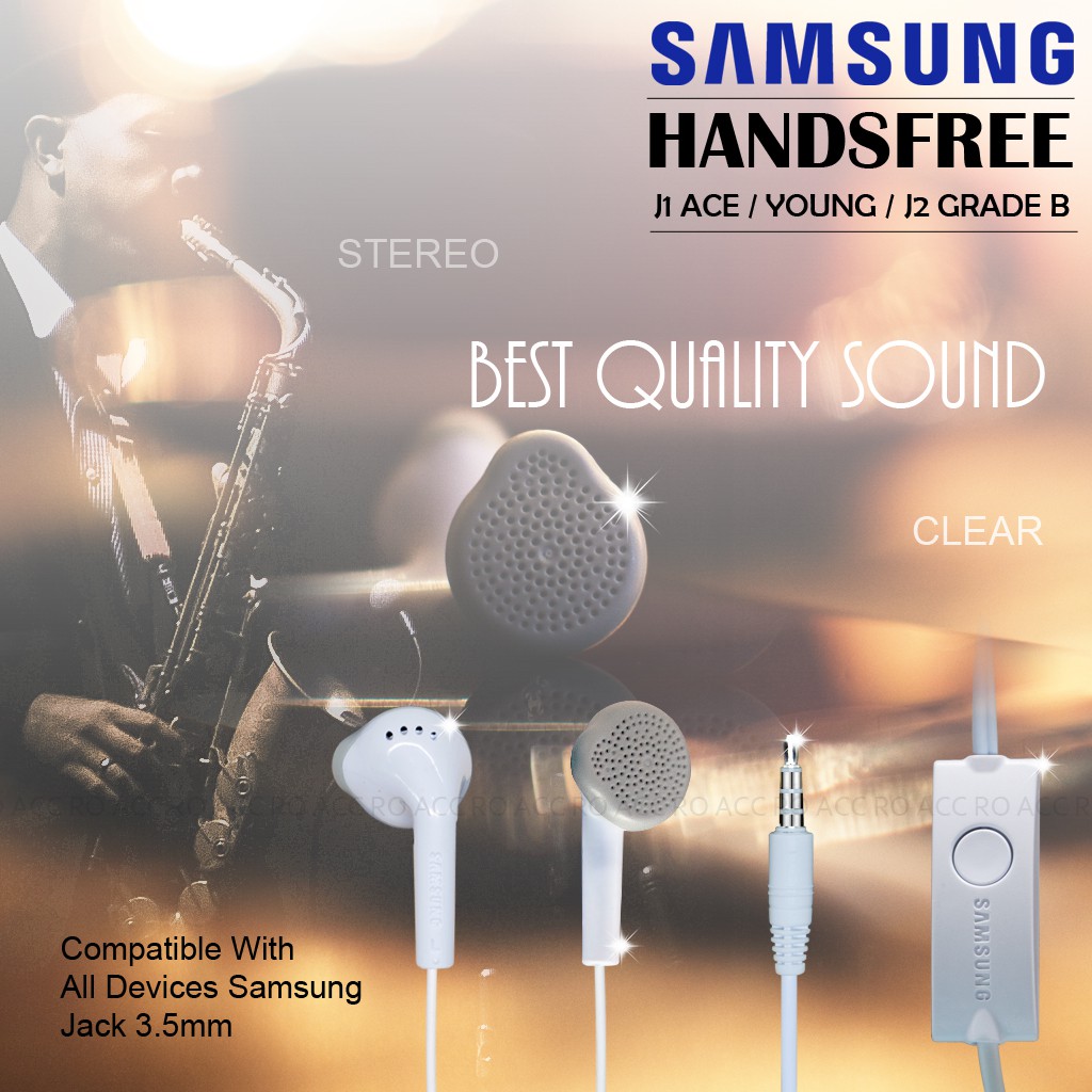 [RO ACC] HANDSFREE HEADSET EARPHONE ORIGINAL SAMSUNG J1 ACE/YOUNG/J2 GRADE B