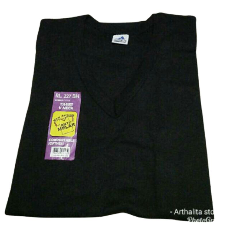 Kaos Dalam V Neck Oblong Pria Dewasa Body Fit L Hitam