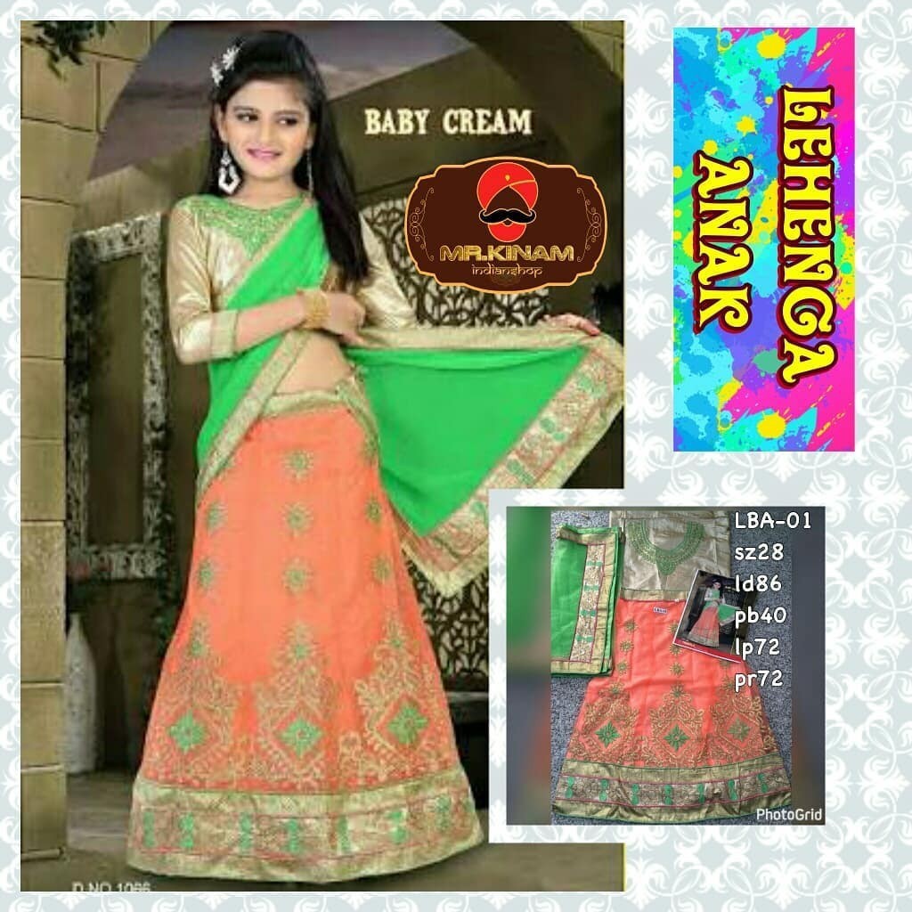 Lehenga Anak Remaja Lba 01 Baju India Anak Baju India Remaja Shopee Indonesia