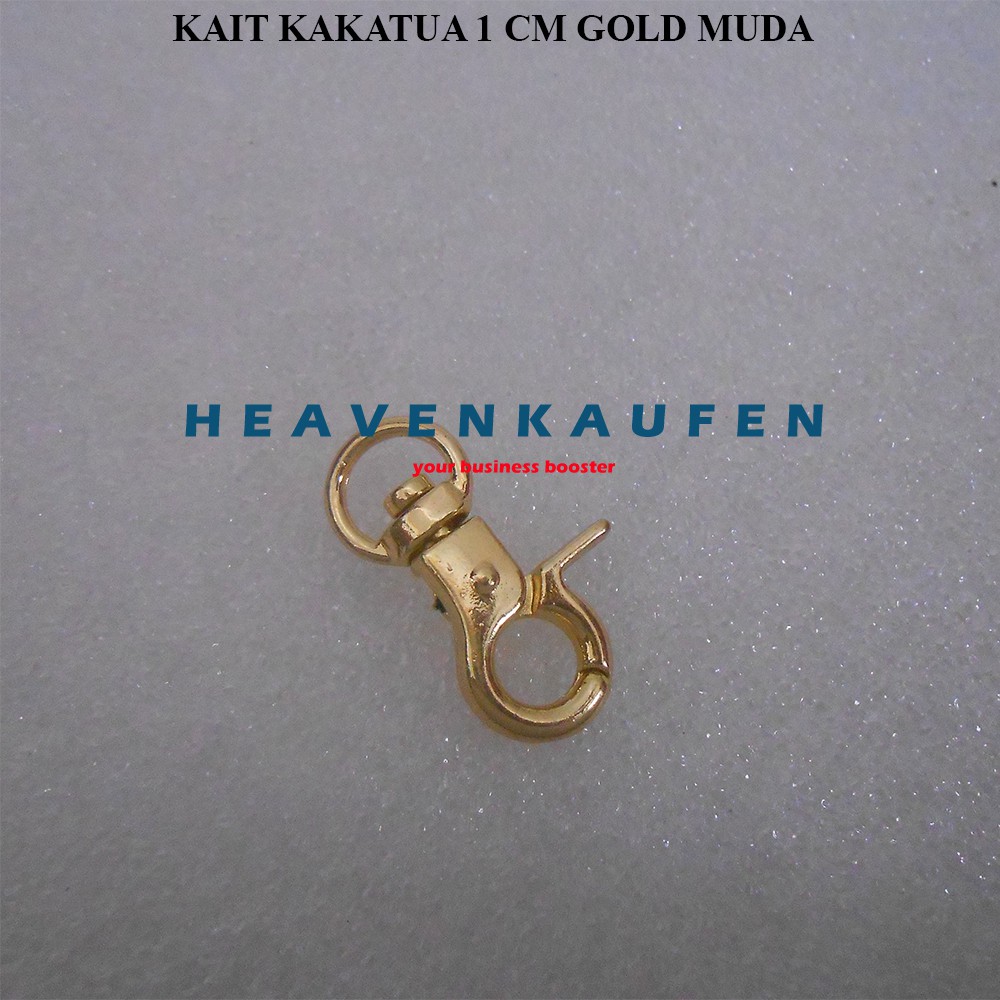 Pengait Kait Cantelan Kaitan Hook 1 cm Kakatua Warna Gold Muda