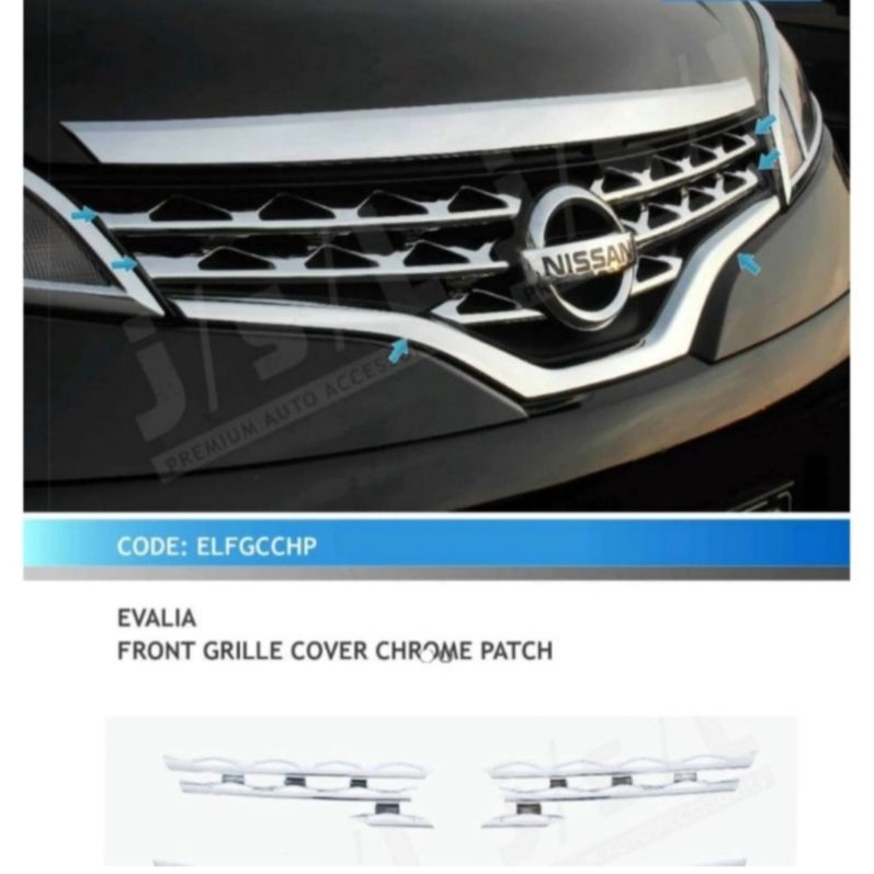 Cover Grill Depan Evalia Patch Chrome