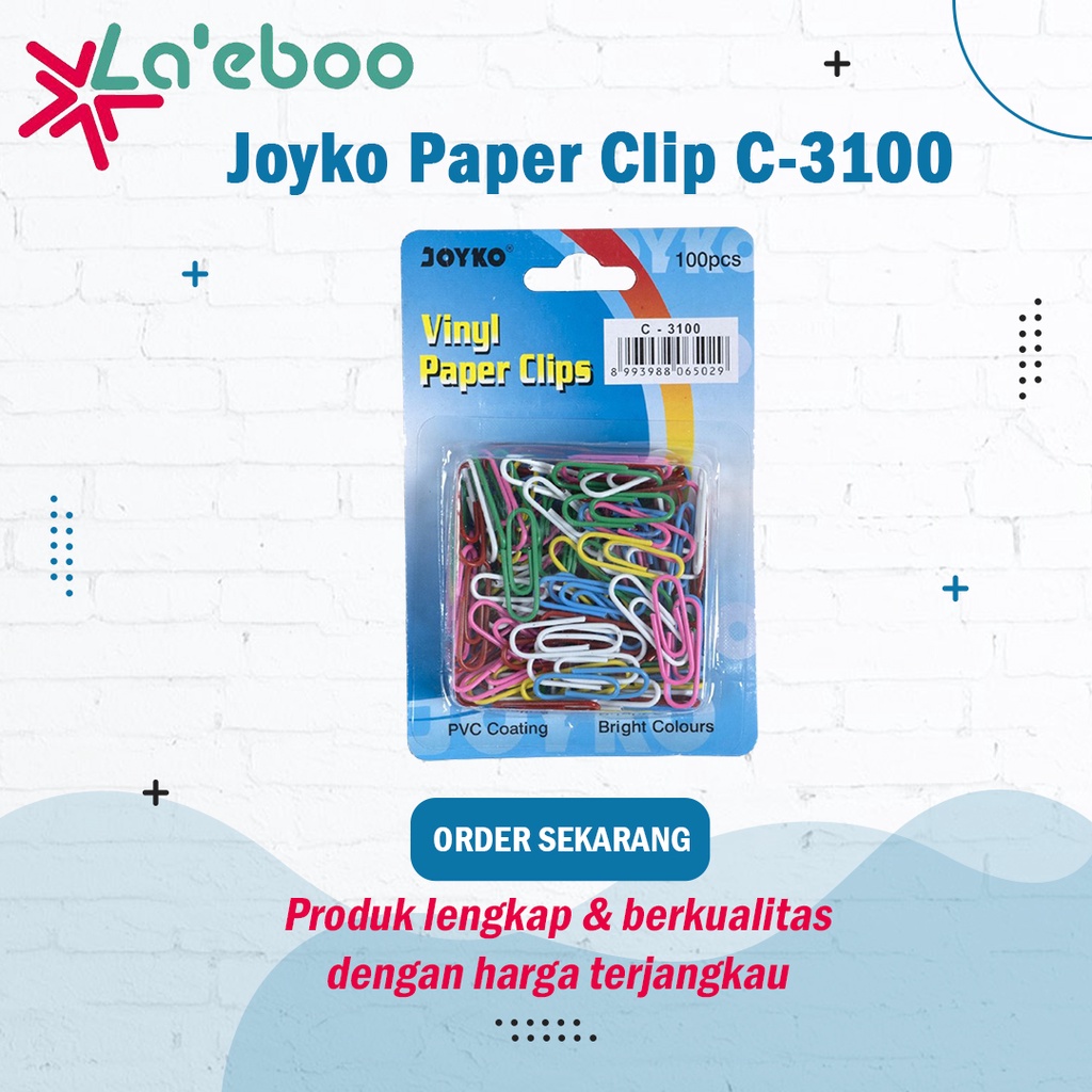 

Joyko Paper Clip C-3100 | Klip Kertas Berwarna