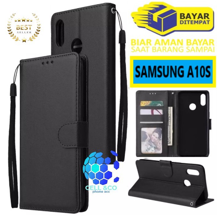 Flip cover SAMSUNG A10S Flip case buka tutup kesing hp casing flip case leather wallet