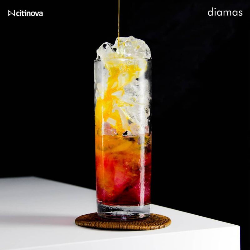 Gelas Kaca Aesthetic Panjang Seri Bamboo Merek Citinova Gelas Unik Gelas Lonjong