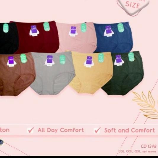 ♠ cd celana dalam wanita jumbo size sorex 1248 uk 3xl-5xl (eql qql qxl) - qxl ✩
