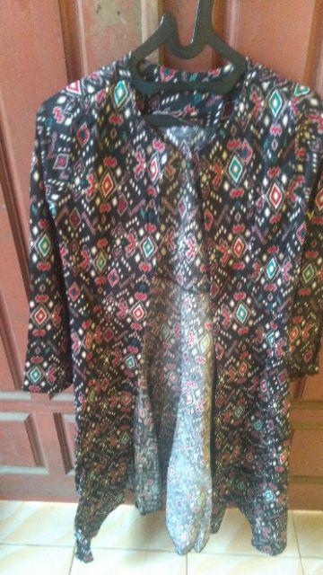 Cardigan Batik Wanita Etnik Lengan Panjang Outer Batik Big Size- Ng140