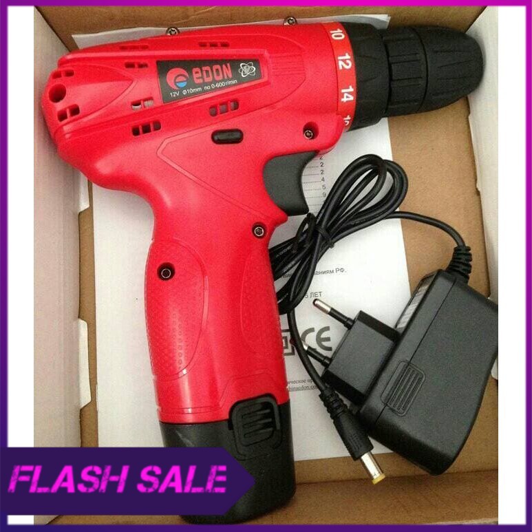Mesin Bor 10 mm cordless 12V rechargeable Edon
