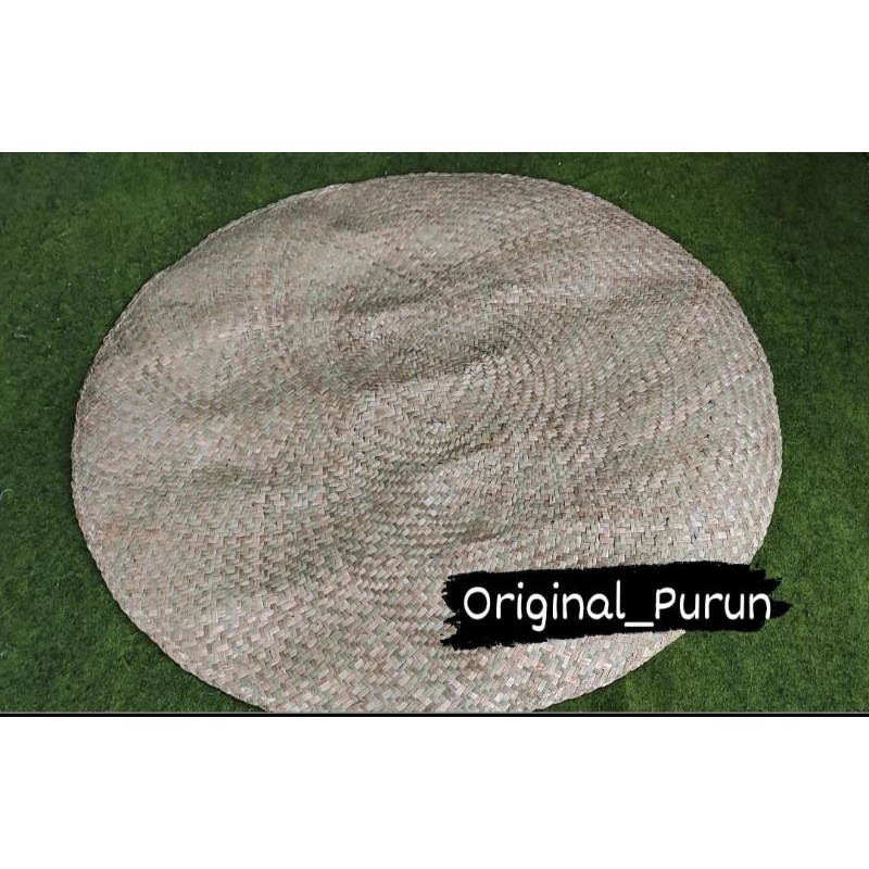 Tikar Purun Bentuk Lingkaran/Tikar Dekorasi Ruang Tamu unik