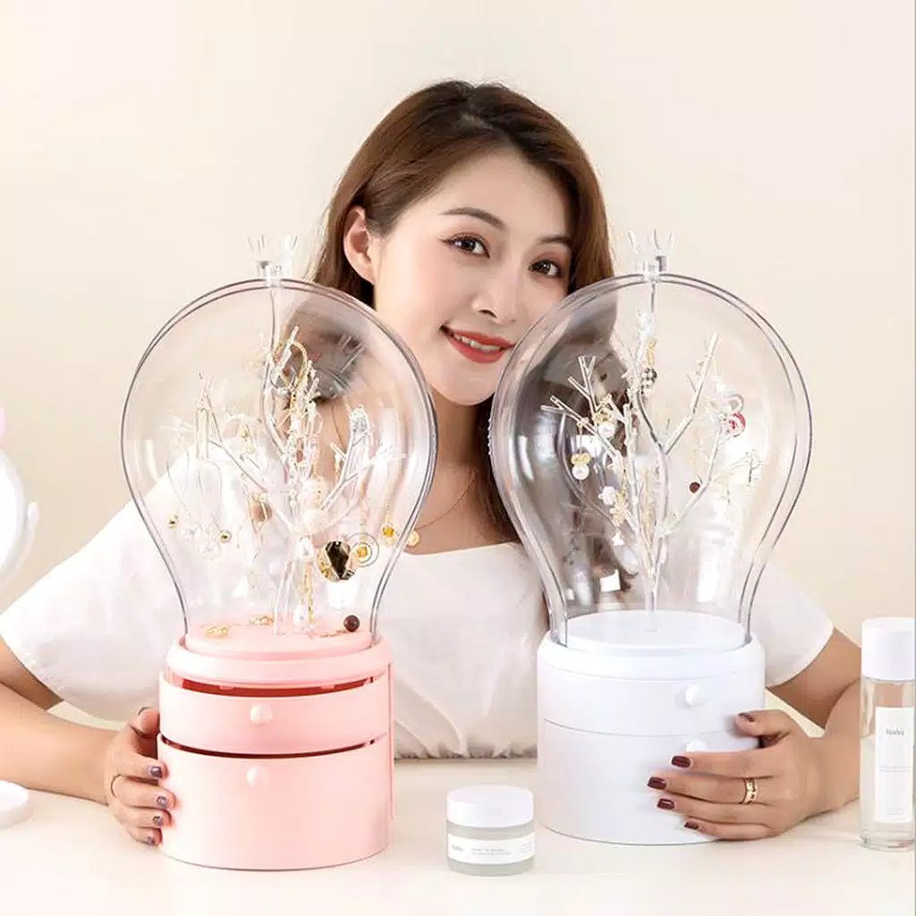 Rak kosmetik Lampu Tumblr Makeup Storage Organizer Tempat Penyimpanan Kosmetik 2020