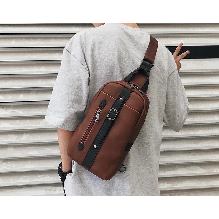 Tas Selempang Kulit Pria Slingbag 1109