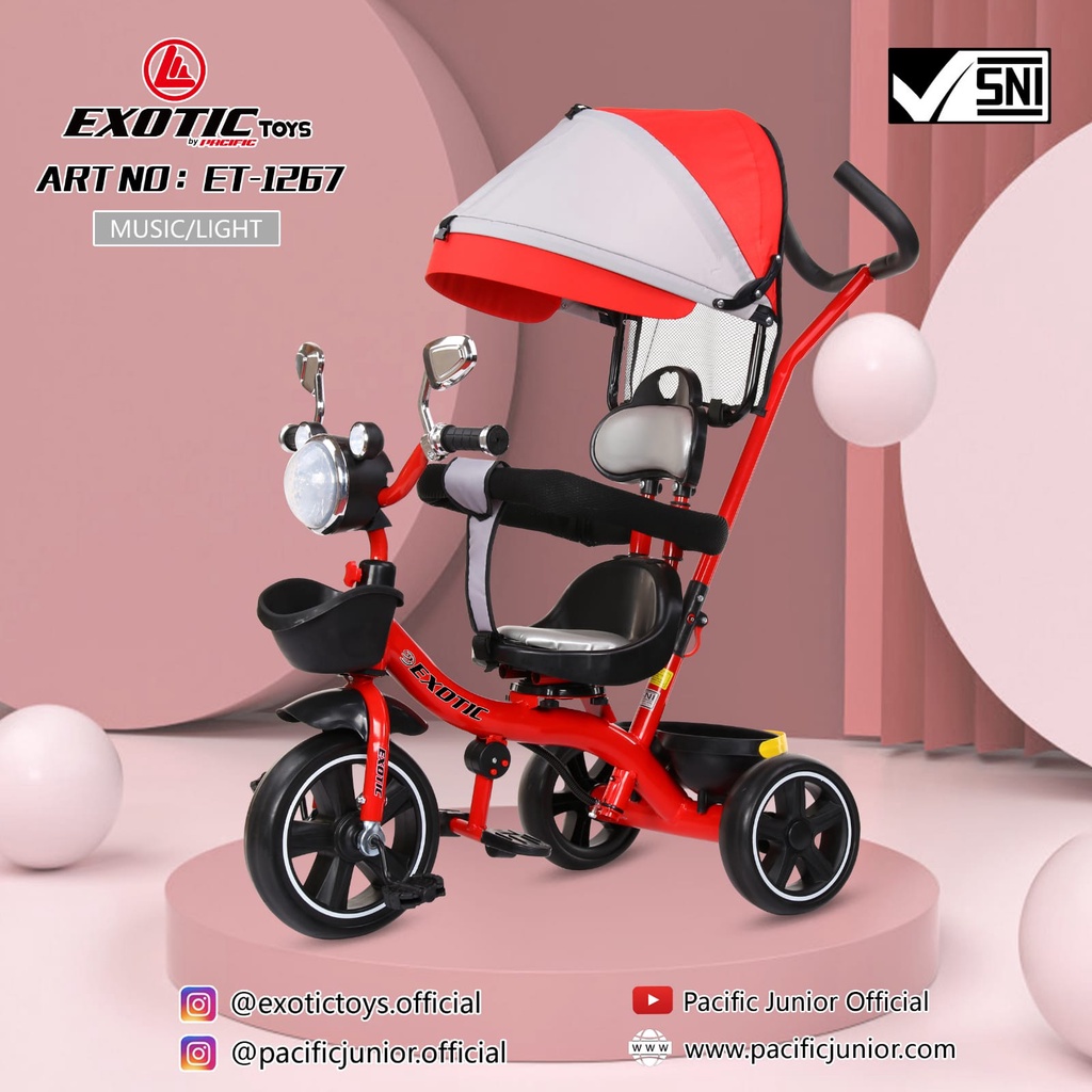Tricycle Exotic ET 1267 ET1267 Baby Stroller Model Motor Dorongan Anak Bayi Sepeda Anak Roda Tiga 3 ET1265 ET 1265 ET1263 ET 1263 ET1267 ET 1267 ET1268 ET 1268 ET2251 ET 2251 AT7705 AT 7705 AT7702 AT 7702 AT7711 AT 7711 AT7713 AT 7713-3