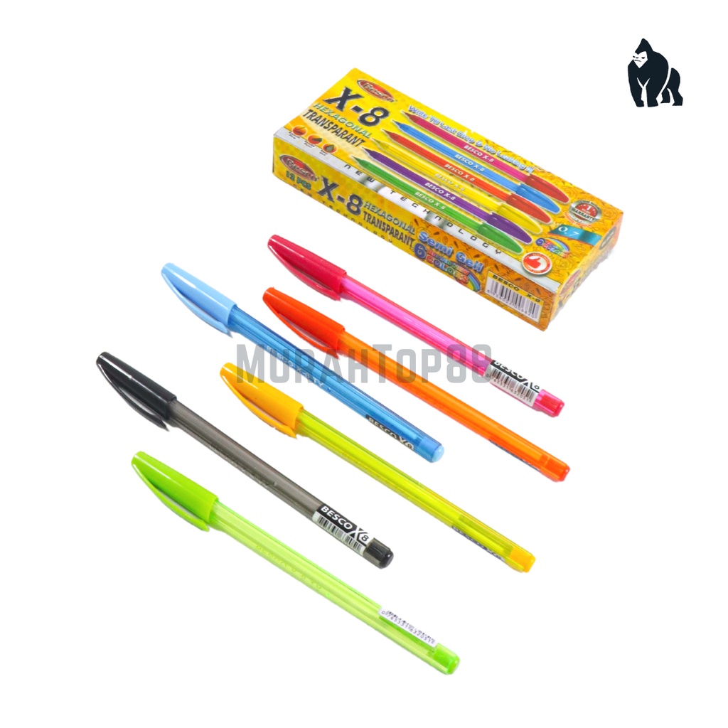 

Ballpoint Besco X-8 / Bolpen Pulpen Pen Hexagonal Semi Gel Murah [PER LUSIN]