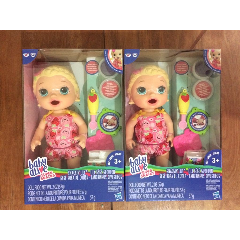 baby alive snackin lily blonde doll