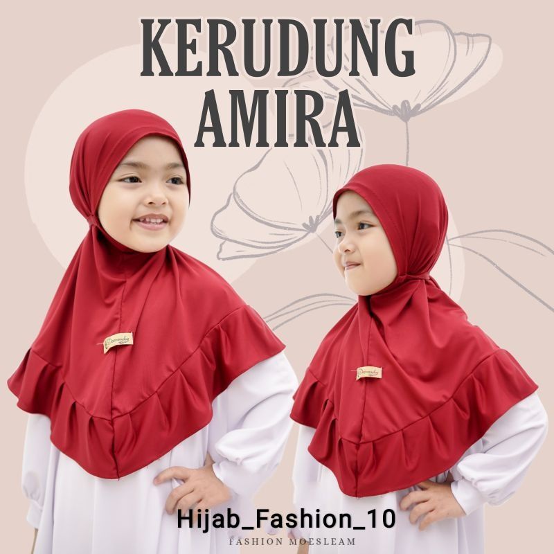 Kerudung Anak Instan Amira 3 – 6 Tahun Jersey Premium Hijab Sekolah Sd Lucu Kekinian Terbaru 4 – 5 Thn Original By Desmonda