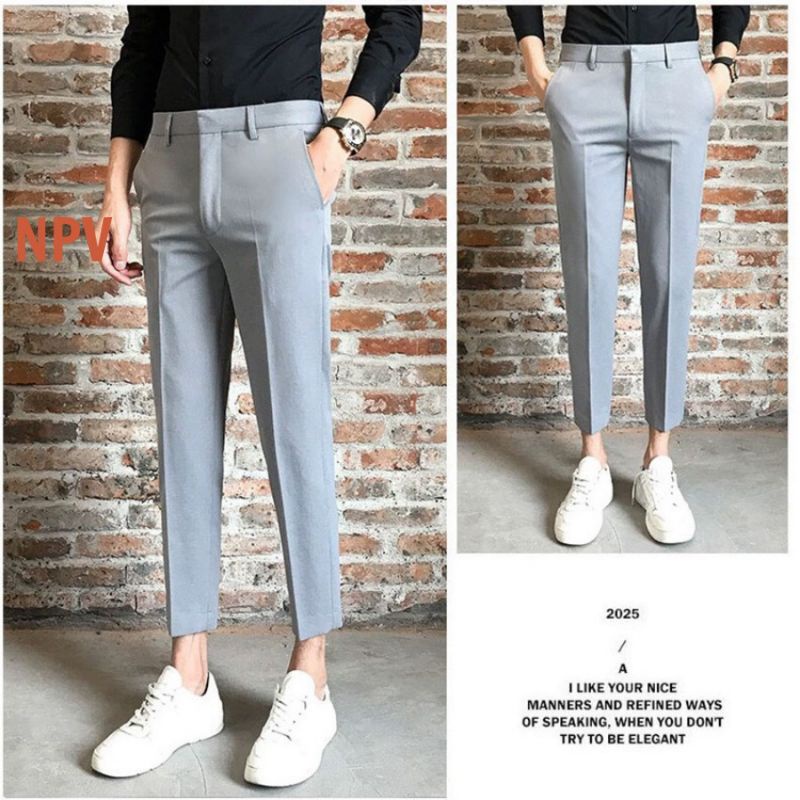 Celana Bahan Celana Panjang Chinos Ankle Pant Fashion Pria Korean Style Slimfit