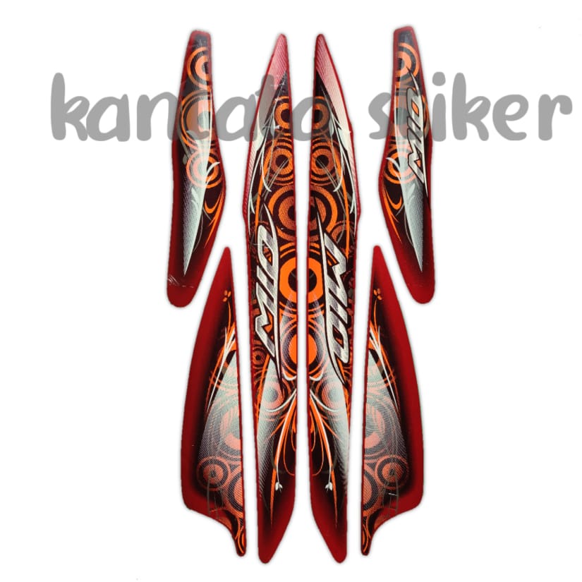 Stiker Striping Motor Yamaha Mio Sporty 2011 Merah