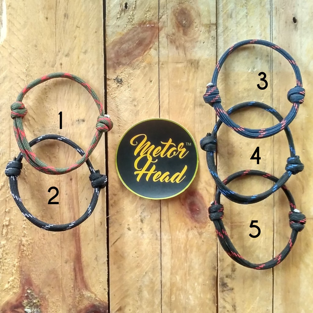 F.PARACORD - Gelang Simple Gealng Tali Simpel Paracord Gelang Gelang Tali Simpel Gelang Hitam Polos 