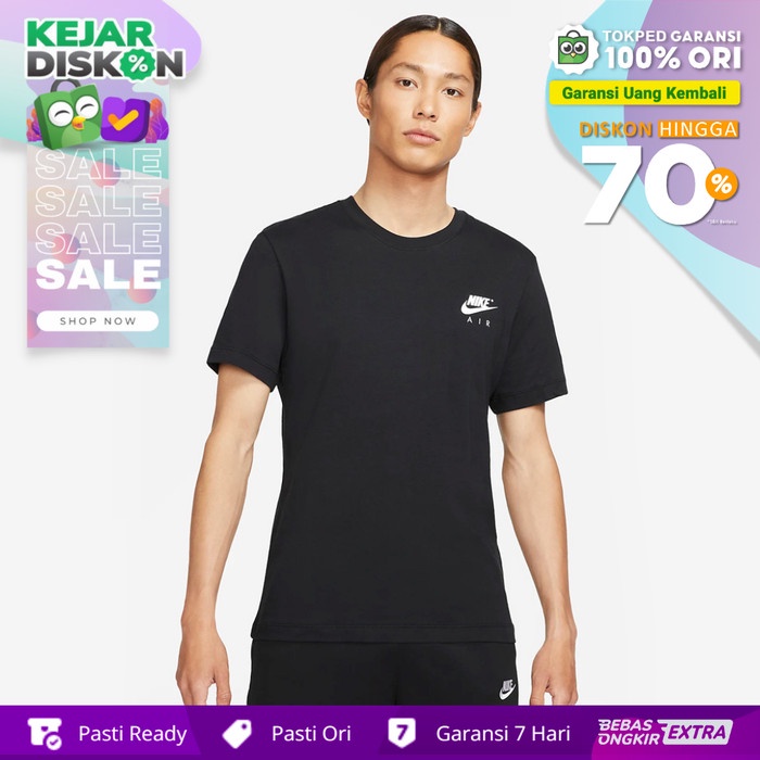 KAOS NIKE ORIGINAL PRIA SPORTSWEAR AIR GRAPHIC - HITAM TERBARU