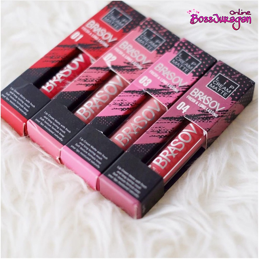 (BOSS) BRASOV LIP CREAM MATTE -  LIP CREAM MATTE FREASH &amp; LONG LASTING  BRASOV