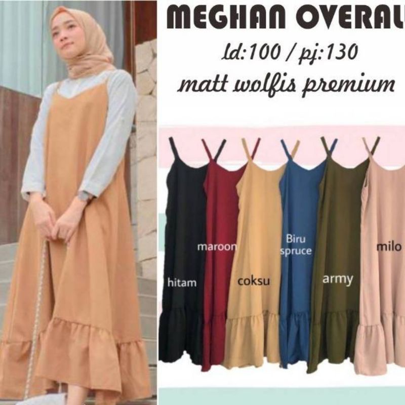 Meghan overall fashion remaja kekinian