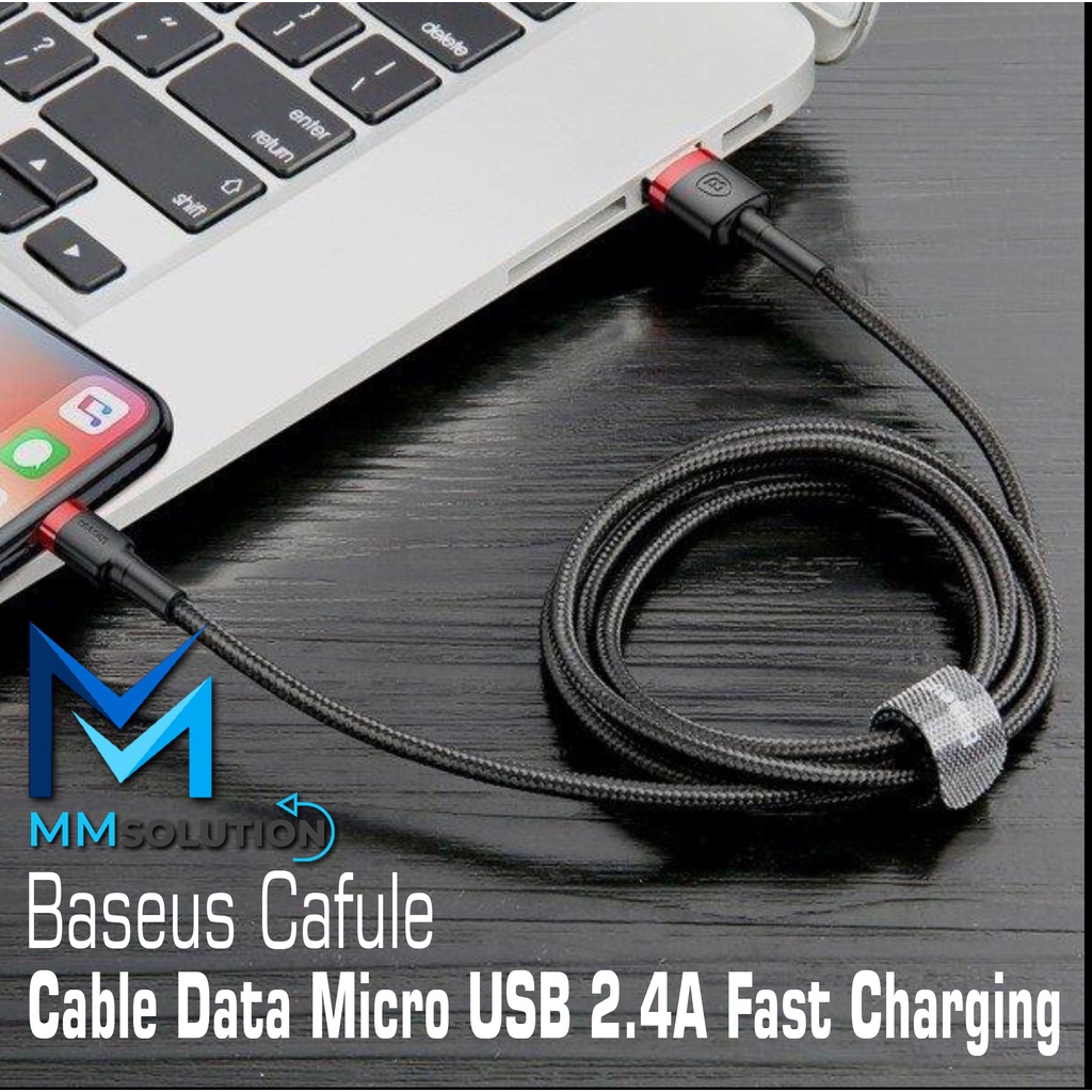 Baseus Kabel Data Charger Cafule Micro USB 2.4 A Quick Fast Charging Original