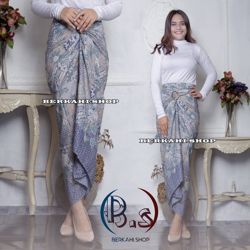 ROK LILIT BATIK PREMIUM GOLD FOIL / MOJANG BIRU SOFT