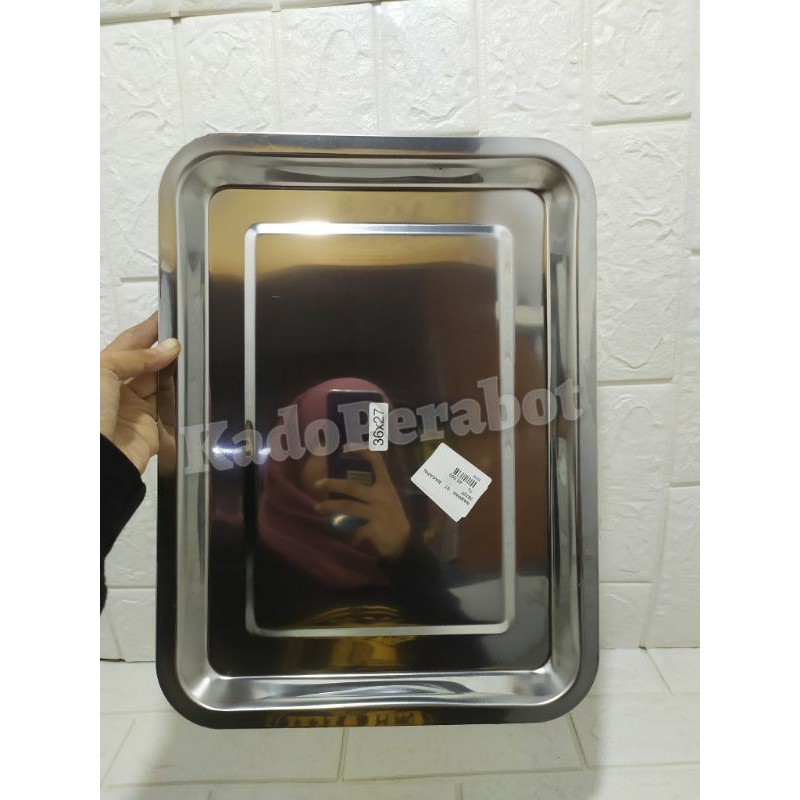 Nampan stainless makapal- nampan lauk rumah makan- nampan sayur lauk