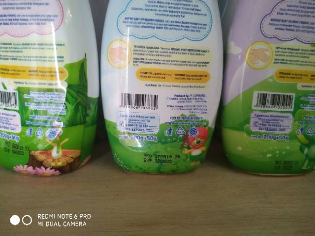 Kodomo baby powder 50 g bedak tabur serbuk bayi anak balita pink biru ungu 200 + 50 g