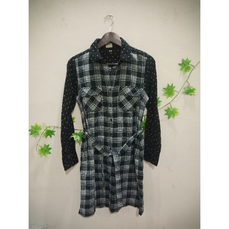 Uniqlo tunik flanel #Preloved