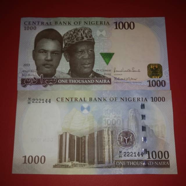 Uang Asing Nigeria Pecahan 1000
