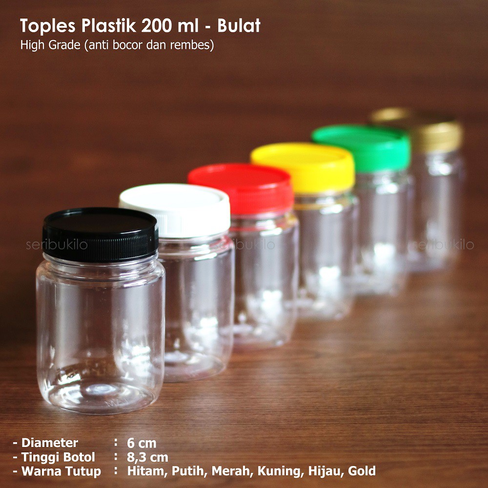 Toples Plastik  Toples Bumbu Toples Sambal  200 ml 