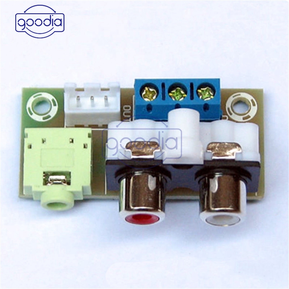 ღ[IN STOCK/COD]ღ Set Audio Switch Board Socket RCA 3.5mm Stabil 5V untuk Amplifier Elektronik