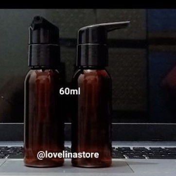 Botol Pump Lotion 60ml Coklat Amber