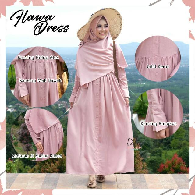 Hawa dress by aden ( gamis only)