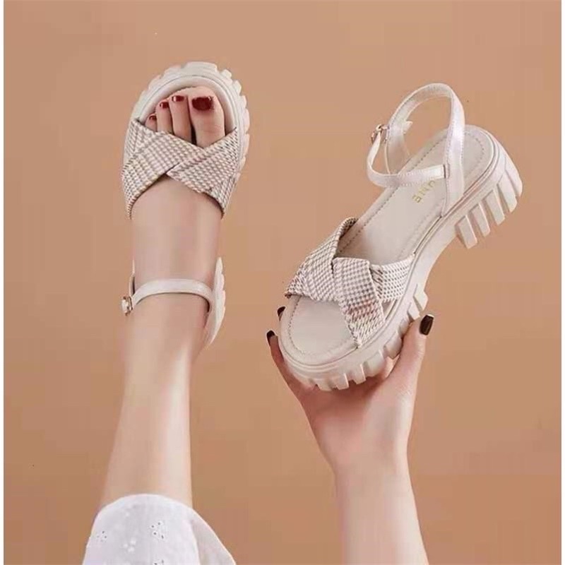 Nadilastuff Geisha Platform Sandal Hak Tinggi 5 Cm Sendal Wanita Premium