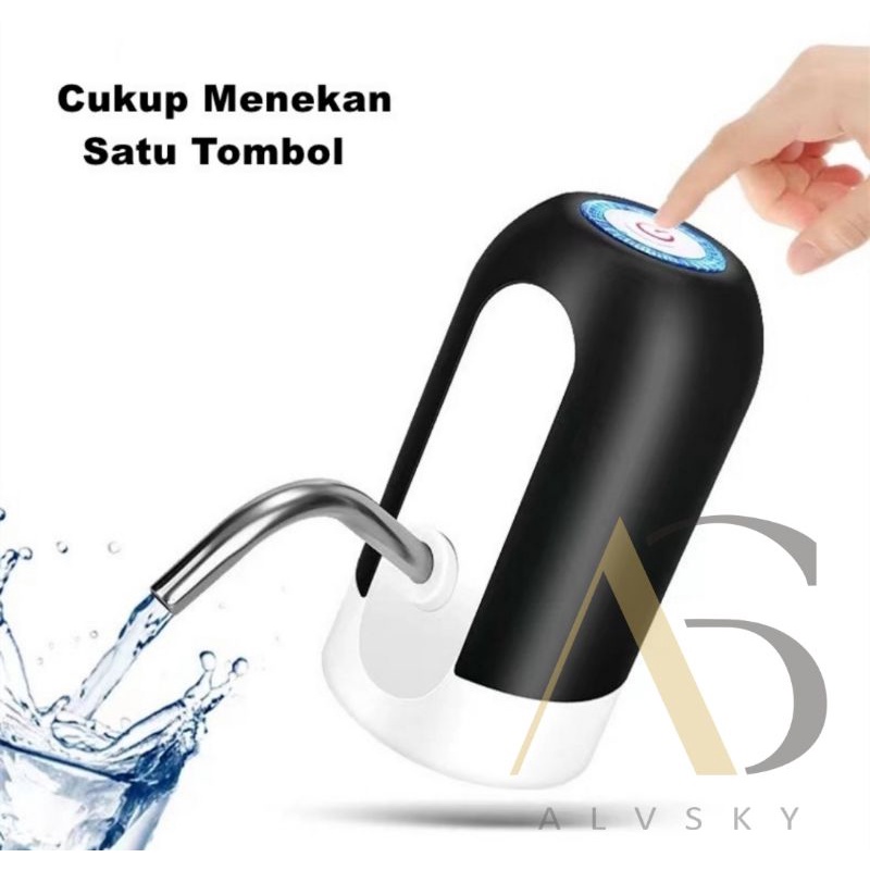 POMPA AQUA GALON ELEKTRIK USB CHARGE / POMPA GALON USB RECHARGE LISTRIK ELEKTRIK LED / NON LED / DISPENSER AIR MINUM