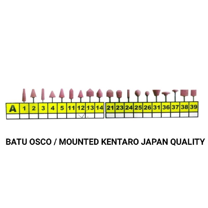 BATU OSCO / GERINDA MINI / MOUNTED AS 6MM KENTARO JAPAN QUALITY